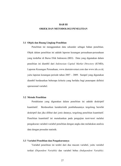 PENGARUH BIAYA AGENSI TERHADAP ASIMETRI