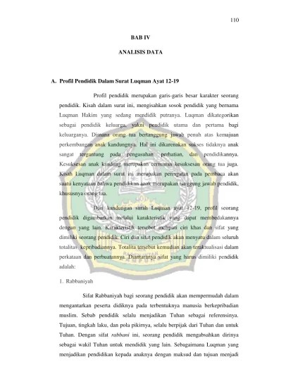 Top PDF Konsep Pembentukan Kepribadian Anak Dalam Perspektif Al-qur\u27an (Surat  Luqman Ayat 12-19) - 123dok.com