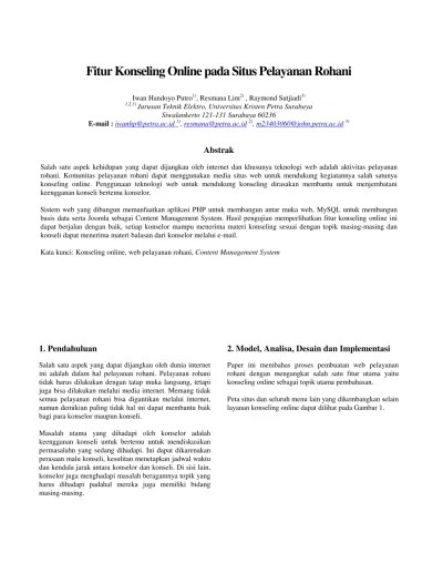 Top PDF Fitur Konseling Online pada Situs Pelayanan Rohani - 123dok.com