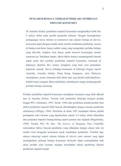 BUDAYA DAN PEMASARAN DALAM TINJAUAN PENGARUH BUDAYA TERHADAP PERILAKU  KONSUMEN