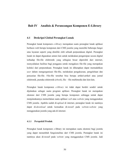 Analisis & Perancangan Komponen E-Library