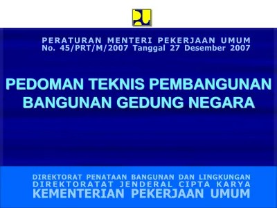 1. Permen PU 45 Tahun 2007