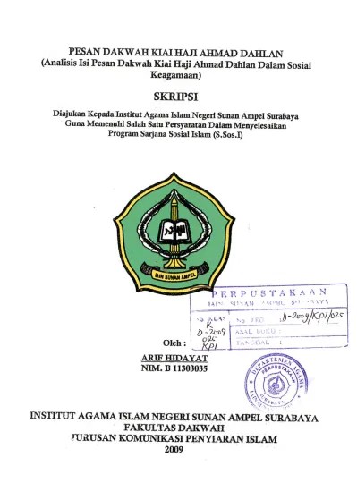 PEMIKIRAN DAN PERILAKU POLITIK KIAI HAJI AHMAD DAHLAN