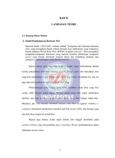 BAB II LANDASAN TEORI