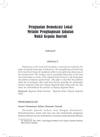 Demokrasi dalam Prespektif Alkitab { Semester 2 }