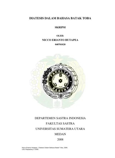 Metafora Emosi dalam Bahasa Batak Toba