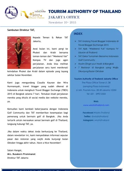 TOURISM AUTHORITY OF THAILAND