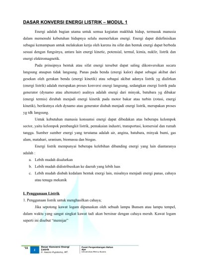 Dasar Konversi Energi Listrik Modul 1