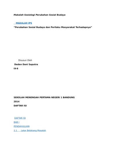 Modul Sosiologi Kelas XII KD 3.1 dan 4.1