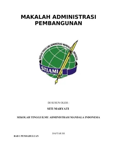 MAKALAH ADMINISTRASI PEMBANGUNAN