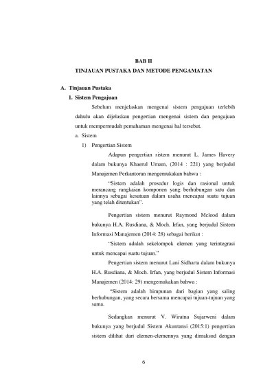 BAB II TINJAUAN PUSTAKA DAN METODE PENGAMATAN