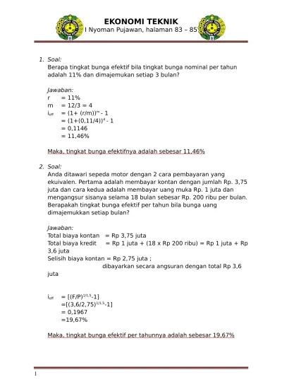 Contoh Soal Gambar Teknik