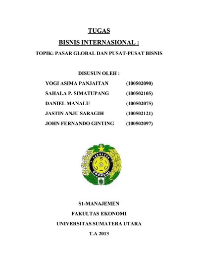 Pengertian Bisnis global adalah