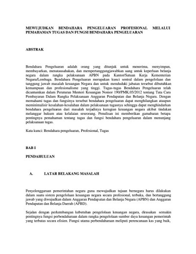 BENDAHARA PENGELUARAN