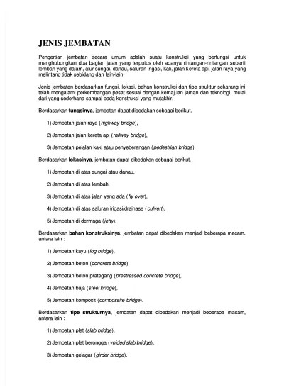 REFERENSI JENIS JEMBATAN