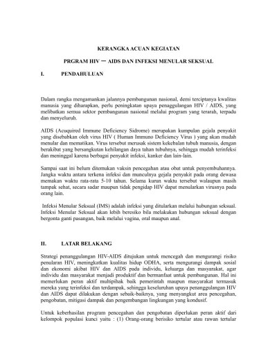Kerangka Acuan HIV AIDS Ahmad