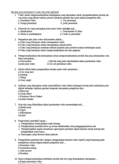 Istilah-istilah dalam pengambilan fambar pada video presentasi&hellip; a.very  long shot b.panning c.tilting d.crazy angel