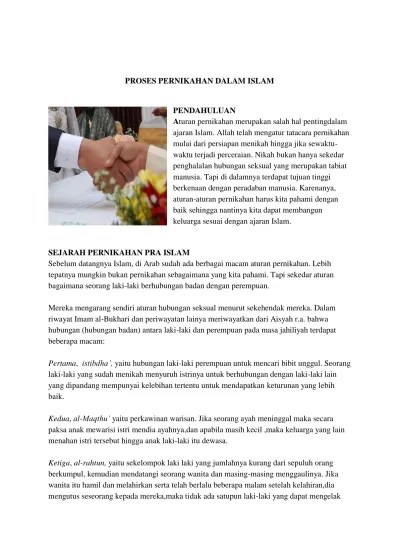 PROSES PERNIKAHAN DALAM ISLAM