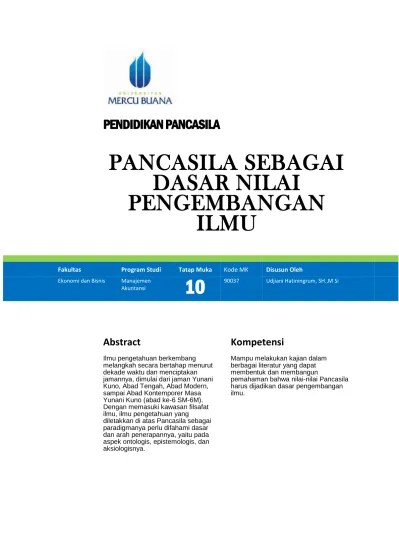 Makalah Pancasila Pengembangan ilmu (1)