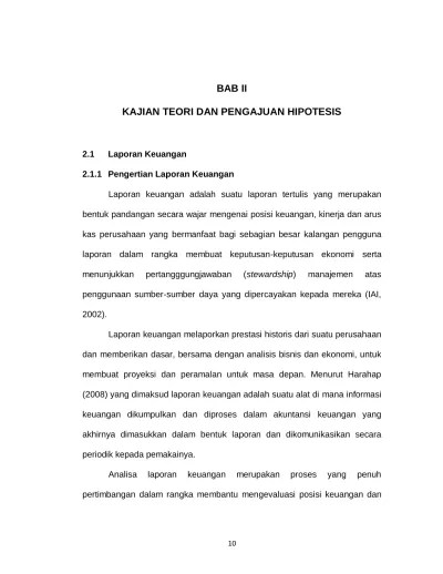 BAB II KAJIAN TEORI DAN PENGAJUAN HIPOTESIS