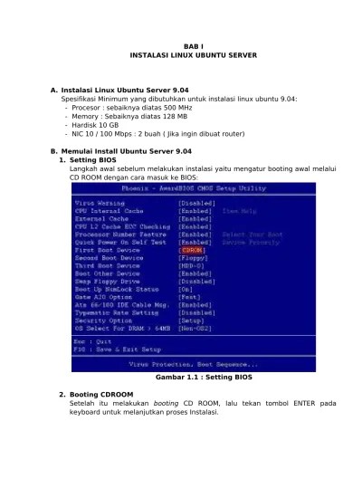 BAB I INSTALASI LINUX UBUNTU SERVER