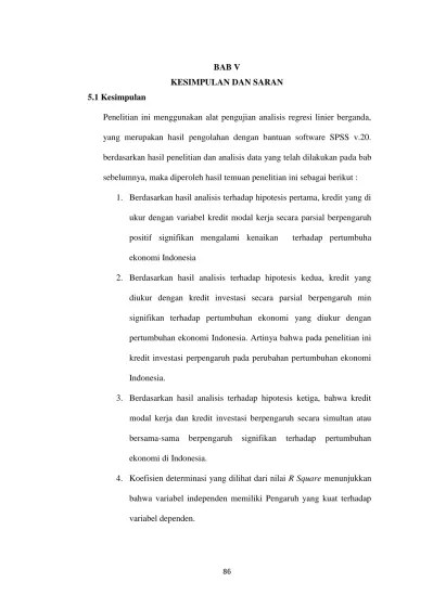 4. Koefisien determinasi yang dilihat dari nilai R Square menunjukkan