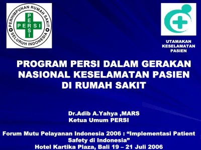 Buku Panduan Nasional Keselamatan Pasien