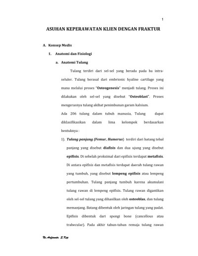 ASUHAN KEPERAWATAN KLIEN DENGAN FRAKTUR