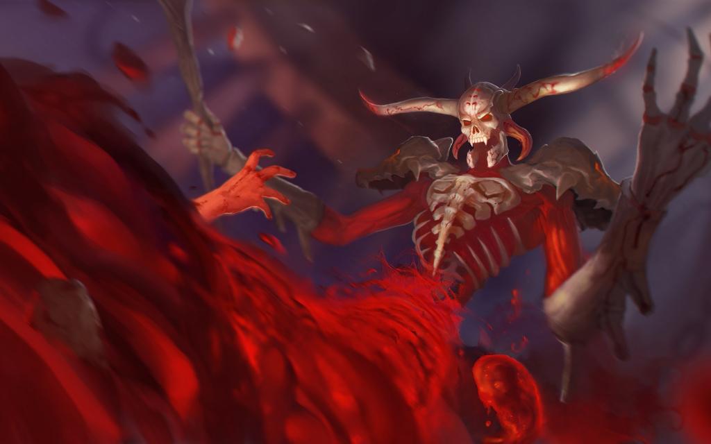 wallpaper smite, demon, blood HD Widescreen High