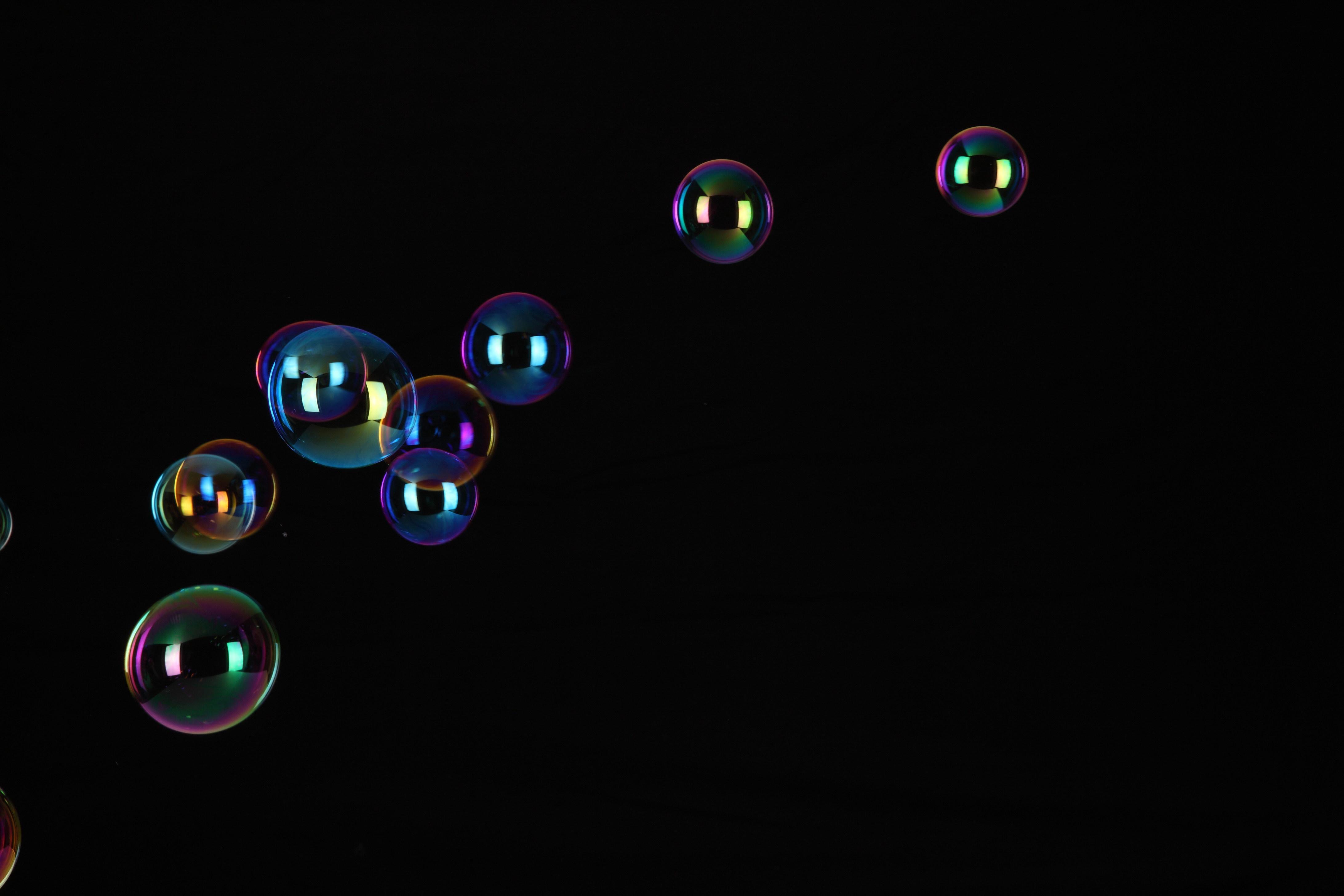 wallpaper bubbles, soap, black background HD Widescreen High