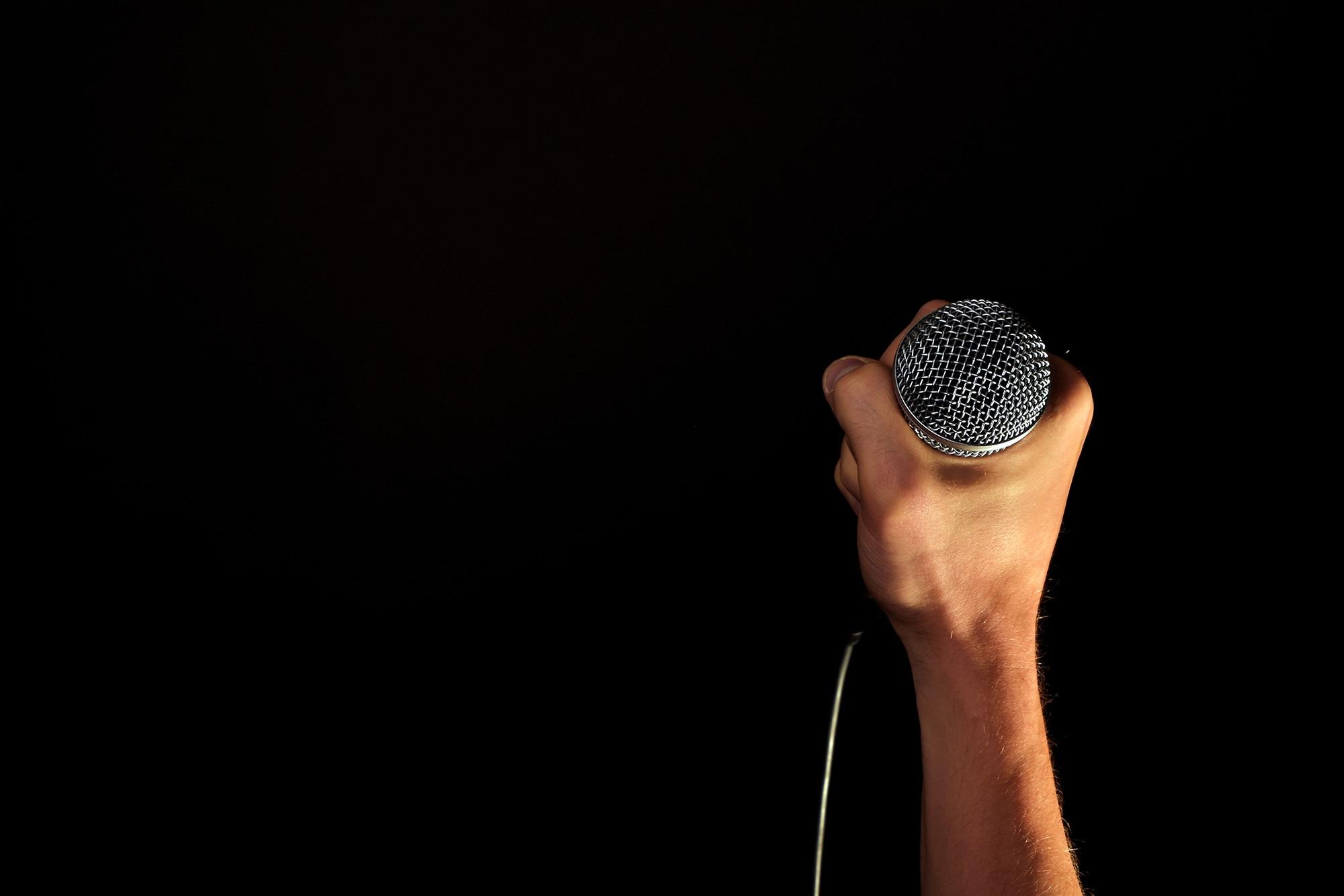 wallpaper microphone, arm, black background HD Widescreen High