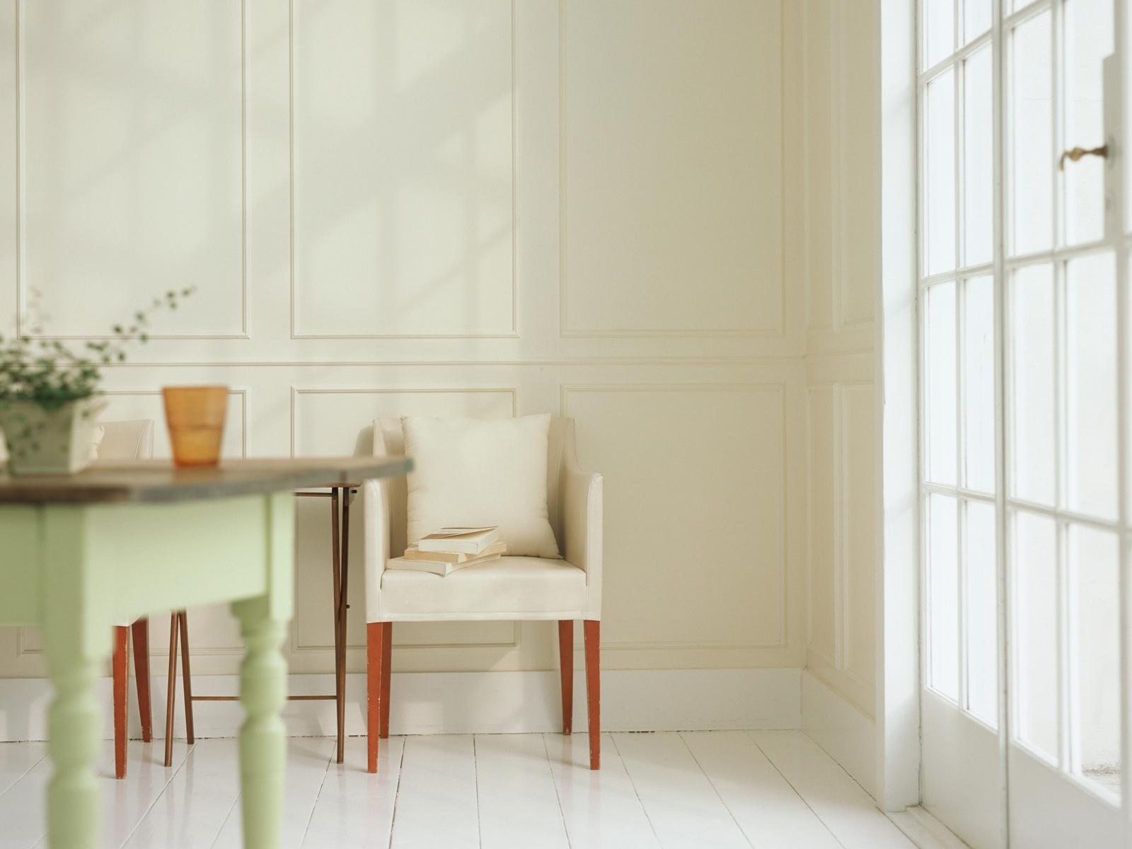 wallpaper table, window, chair HD Widescreen High Definition