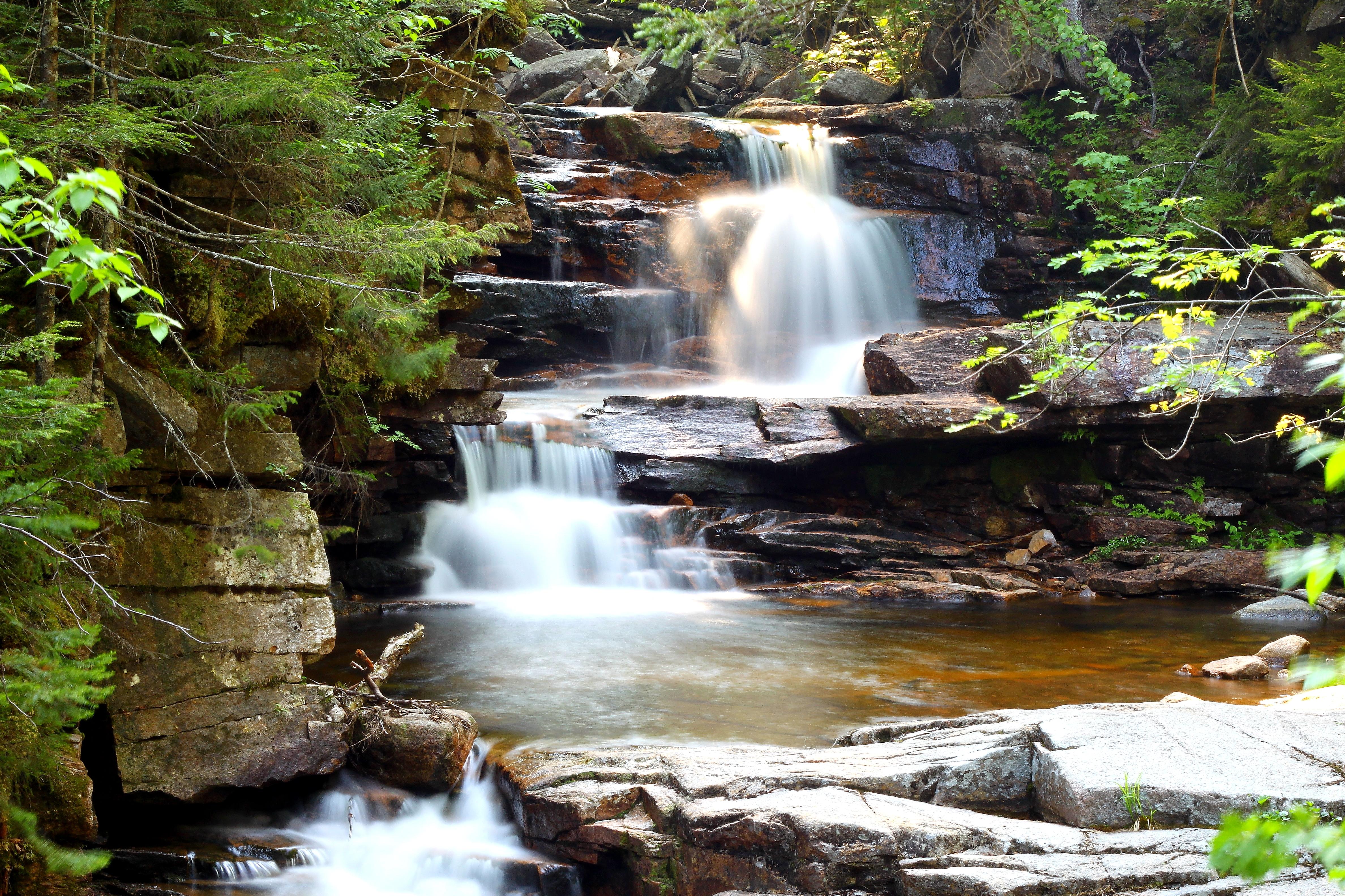 wallpaper waterfall, cascade, rocks HD Widescreen High Definition