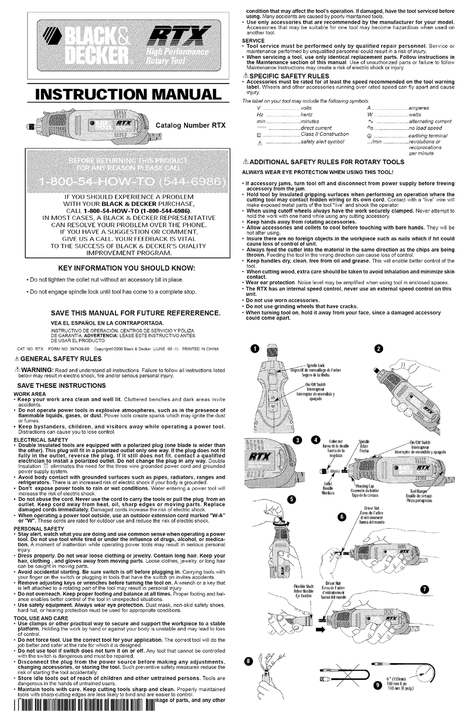 BLACK & DECKER RTX INSTRUCTION MANUAL Pdf Download ManualsLib