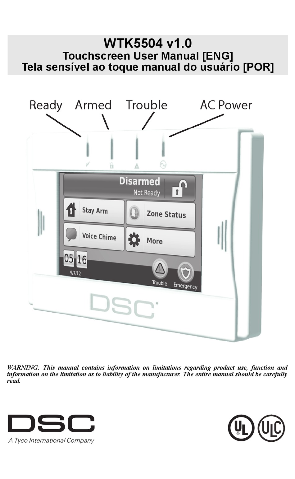 DSC WTK5504 USER MANUAL Pdf Download ManualsLib