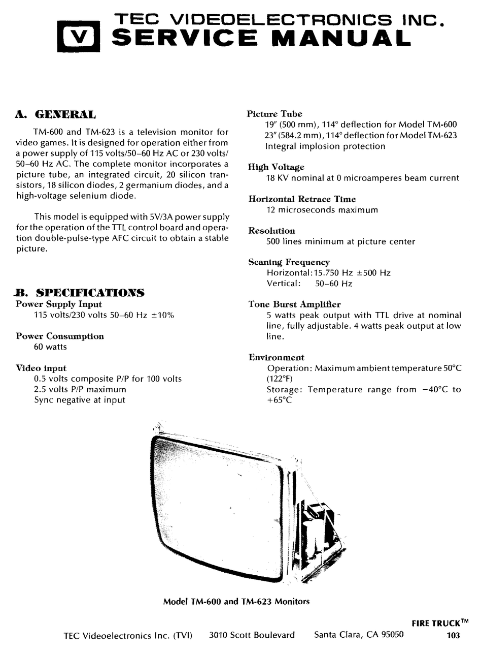 TEC TM-600 SERVICE MANUAL Pdf Download | ManualsLib