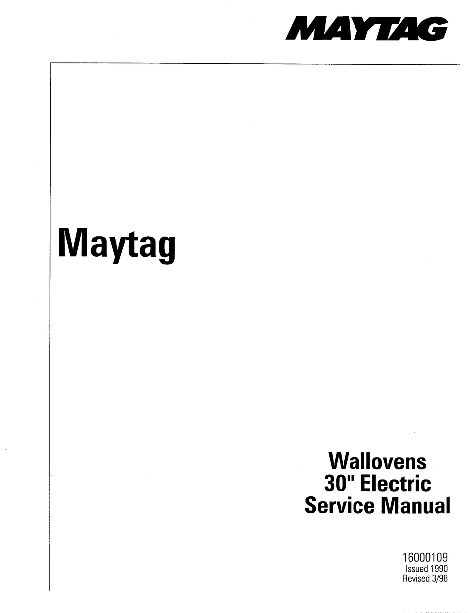 MAYTAG CWE900 SERVICE MANUAL Pdf Download ManualsLib