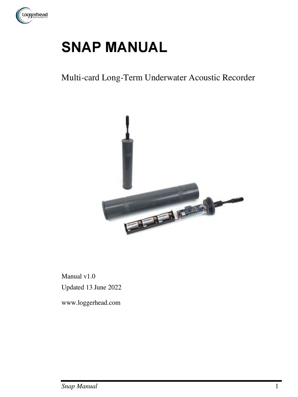 LOGGERHEAD SNAP MANUAL Pdf Download ManualsLib