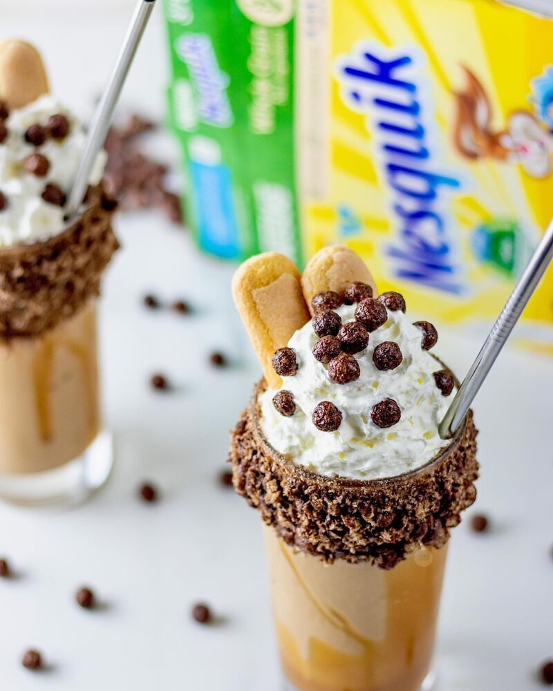 Nesquik Milkshake by forkmyday Quick & Easy Recipe The Feedfeed