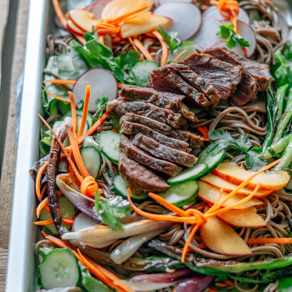 Cold soba noodle salad with steak Recipe The Feedfeed