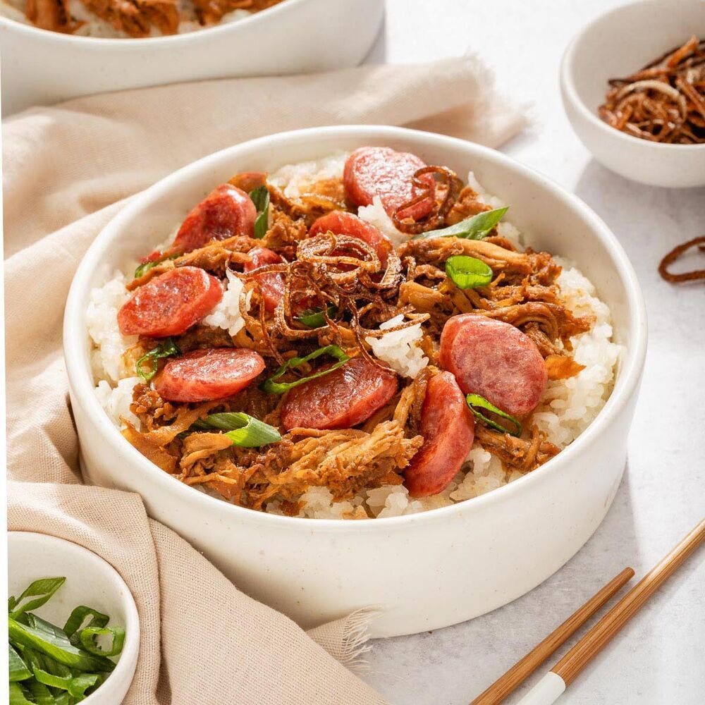 How to make Vietnamese Sticky Rice with Chicken (Xôi gà) Recipe The