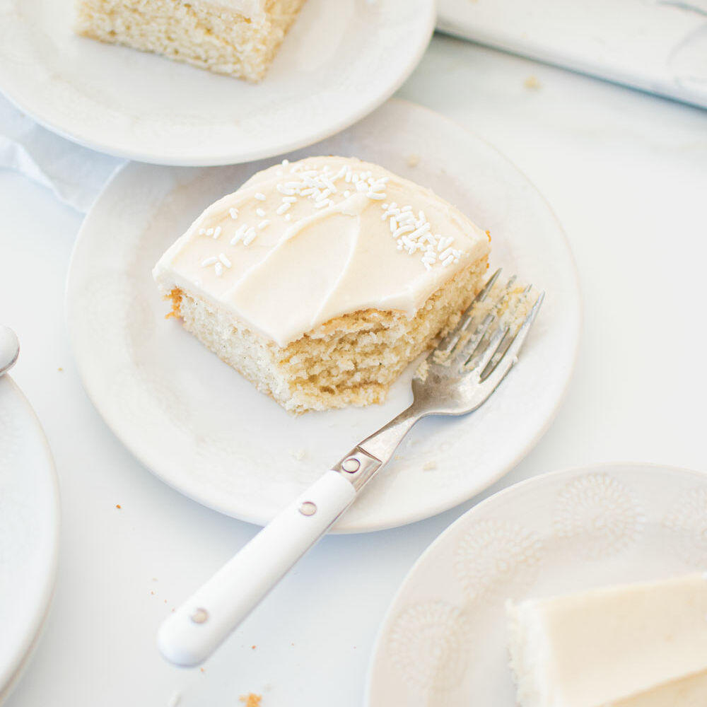 Vanilla Buttermilk Sheet Cake The Feedfeed