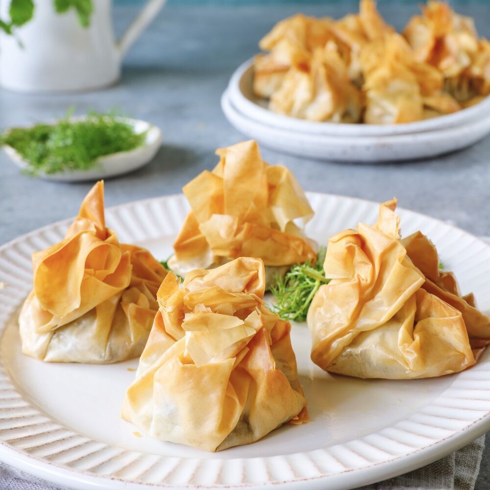 Crispy filo parcels the perfect appetizer marilena's kitchen by