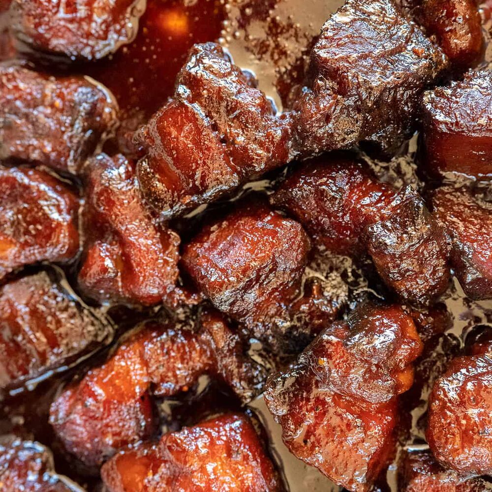 Ninja Smoked Pork Belly Burnt Ends The Feedfeed