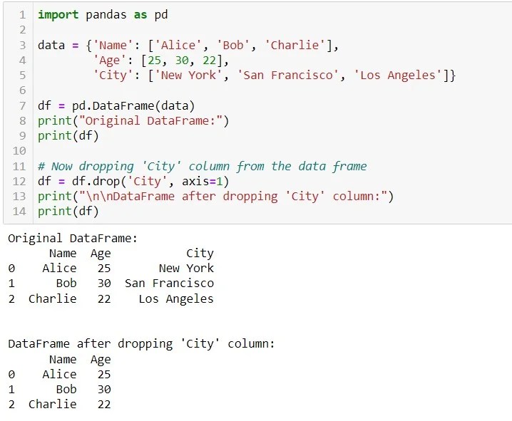 How to drop columns in a Pandas DataFrame Data Analytics Edu