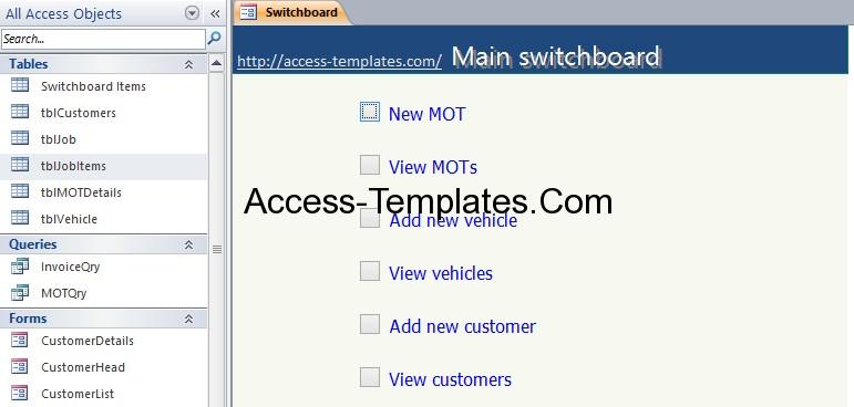 Vehicle Management System for Ms Access Database Access Database and