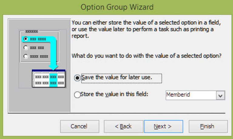 MS Access Option Group Multiple Selection Example Access Database and