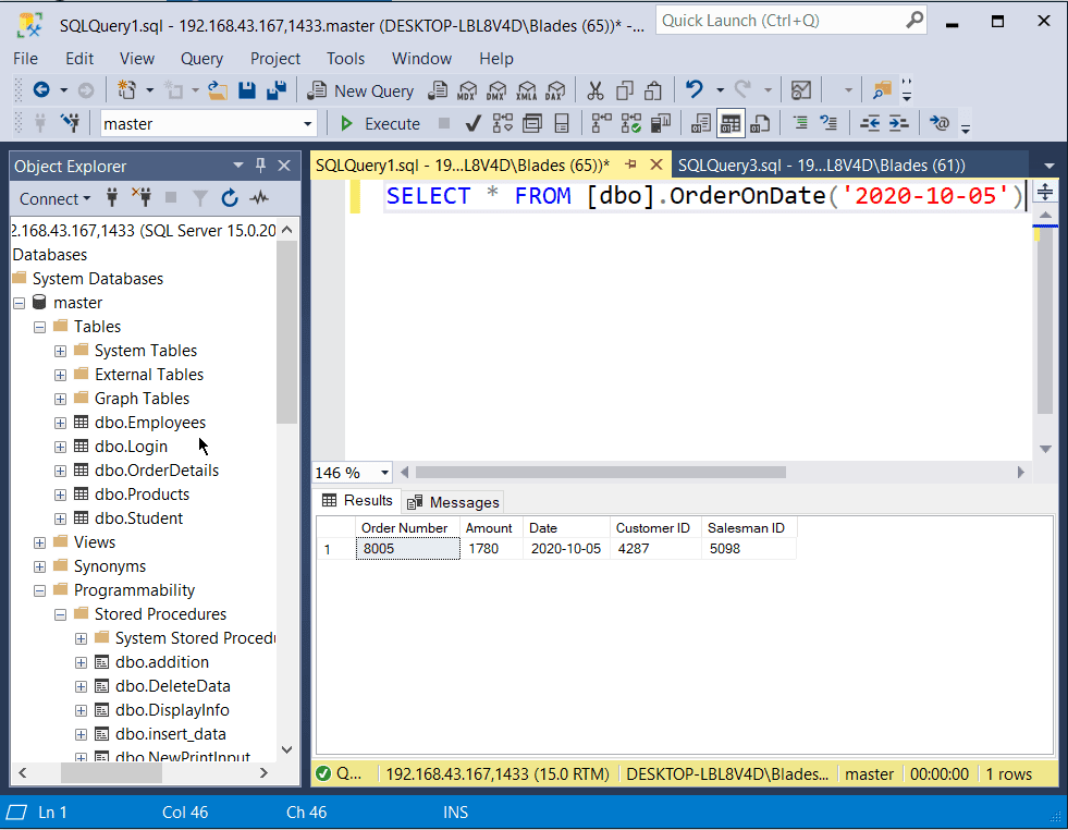 What Is Master Table In Sql Server Management Studio Using Query