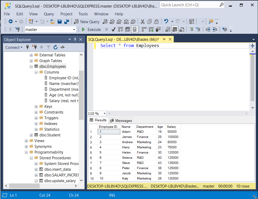 Advanced Stored Procedure Examples in SQL Server (17 Examples
