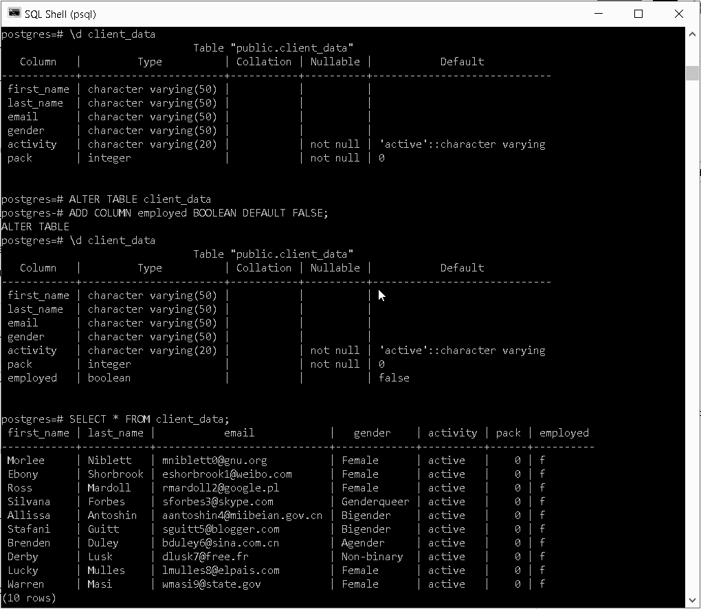 PostgreSQL ADD COLUMN + 17 Examples